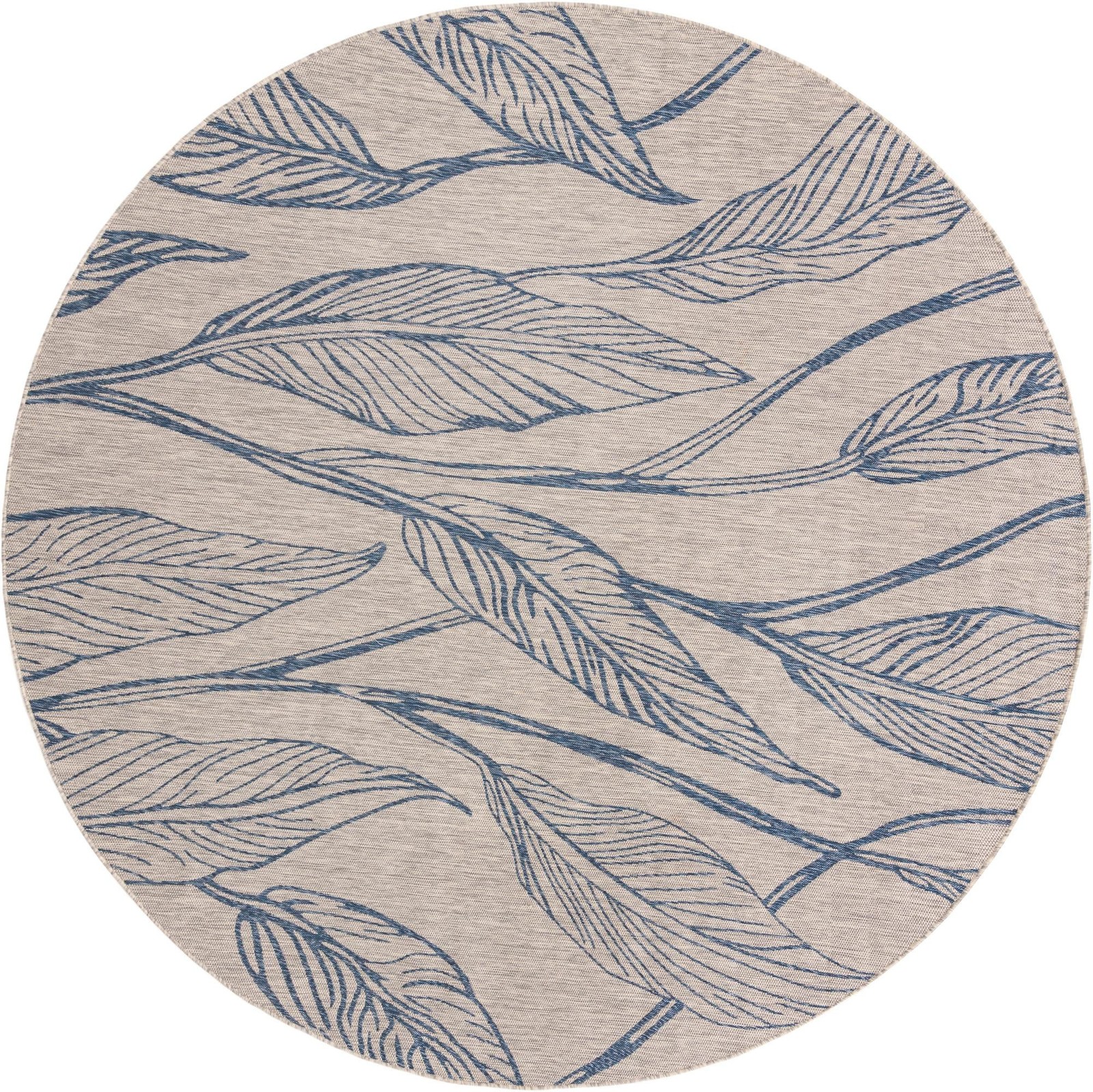 10' 8 x 10' 8 Milton · Floral / botanical Outdoor Rug, gray