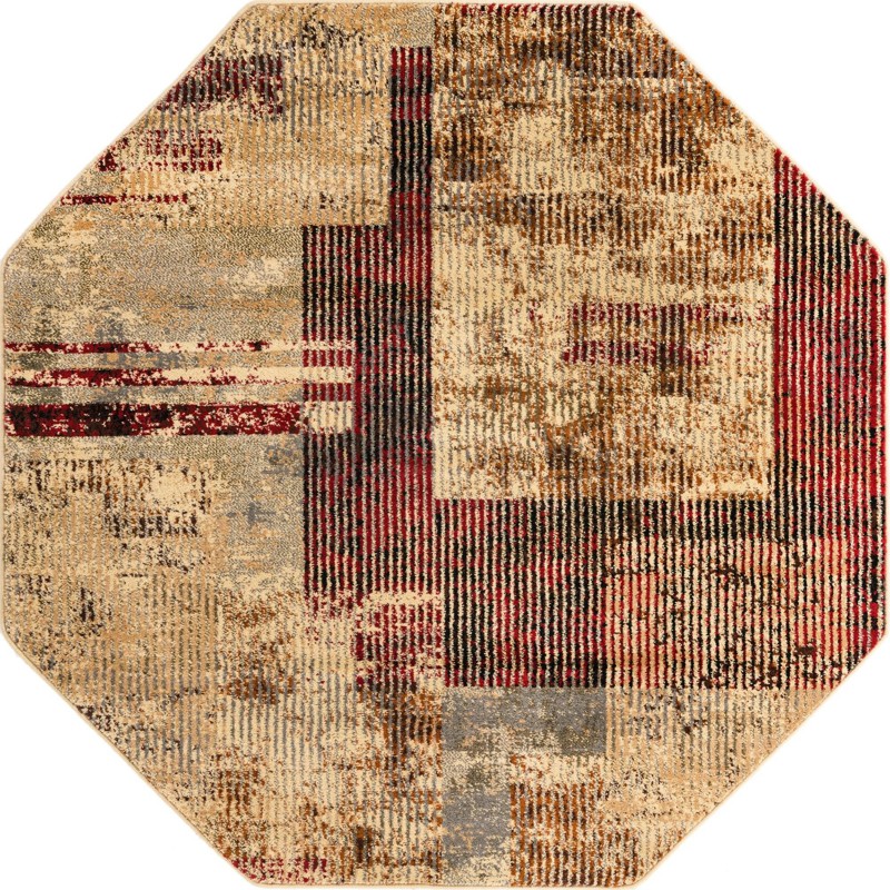 5' 3 x 5' 3 Malvern · Abstract rug, multi