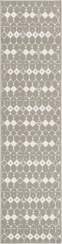 2' x 8' Stowe · Diamond Outdoor Rug, gray