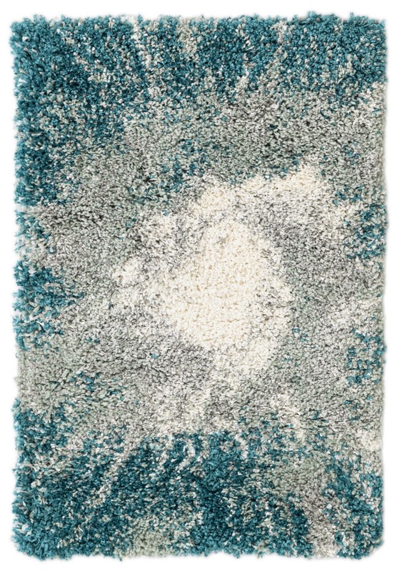 2' x 3' Shirley · Abstract Shag Rug, teal