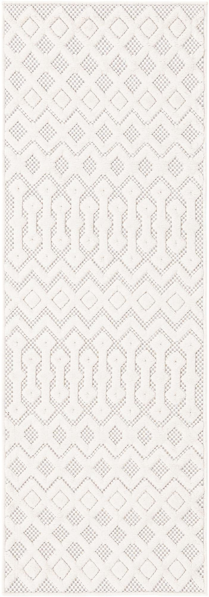 2' x 6' Creed · Chevron Outdoor Rug, ivory