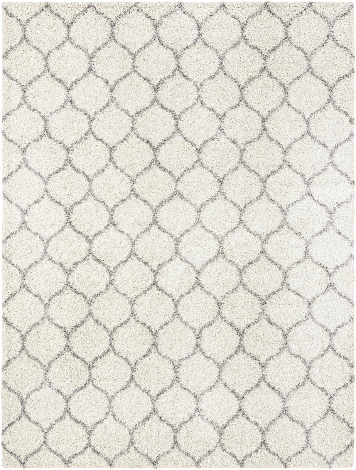 10' x 13' Barnett · Lattice Shag Rug, ivory