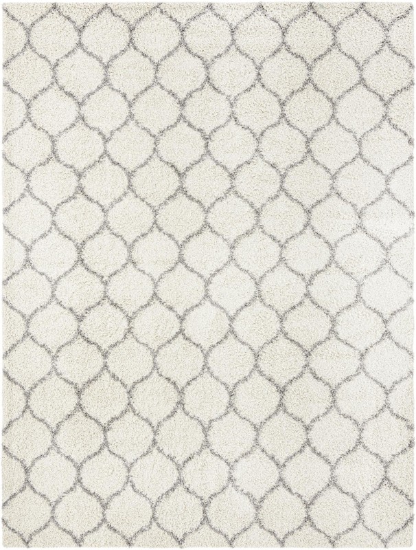 10' x 13' Barnett · Lattice Shag Rug, ivory