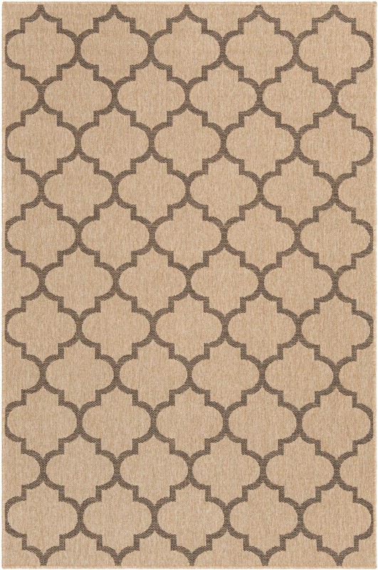 5' 3 x 8' Flora · Lattice rug, natural and brown