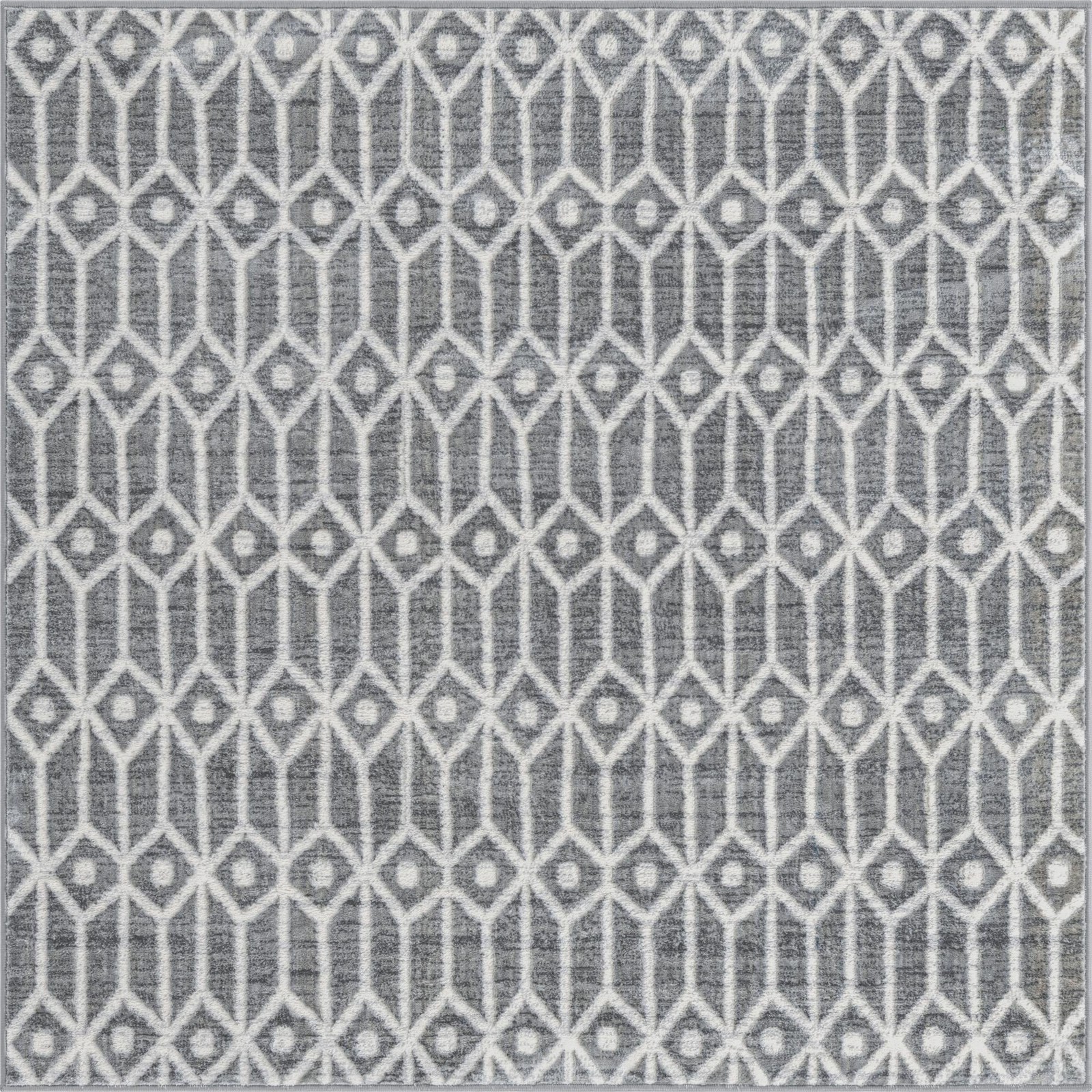 5' 3 x 5' 3 Vincent · Diamond rug, grey