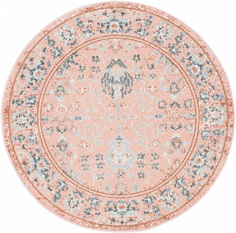 3' 3 x 3' 3 Sandys · Border Washable Rug, rose pink