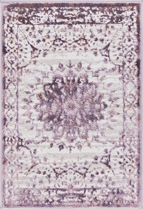 Stanhope · Medallion rug, violet and beige