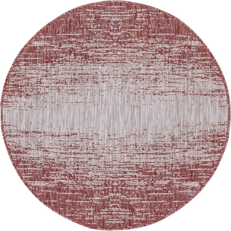 Buell · Abstract Outdoor Rug, rust red