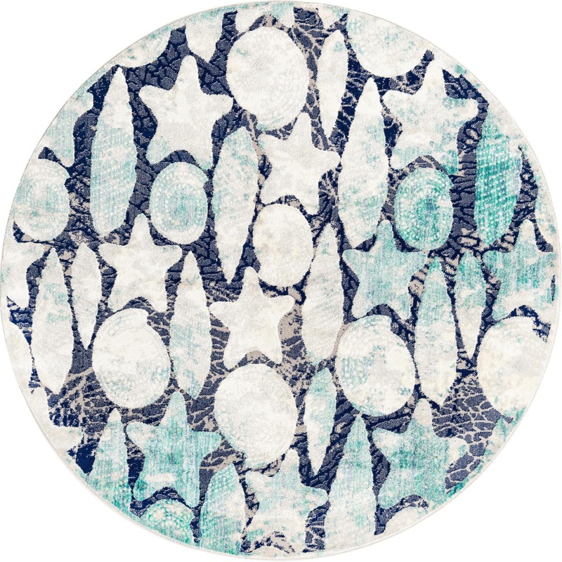 Brambling · Geometric rug, blue