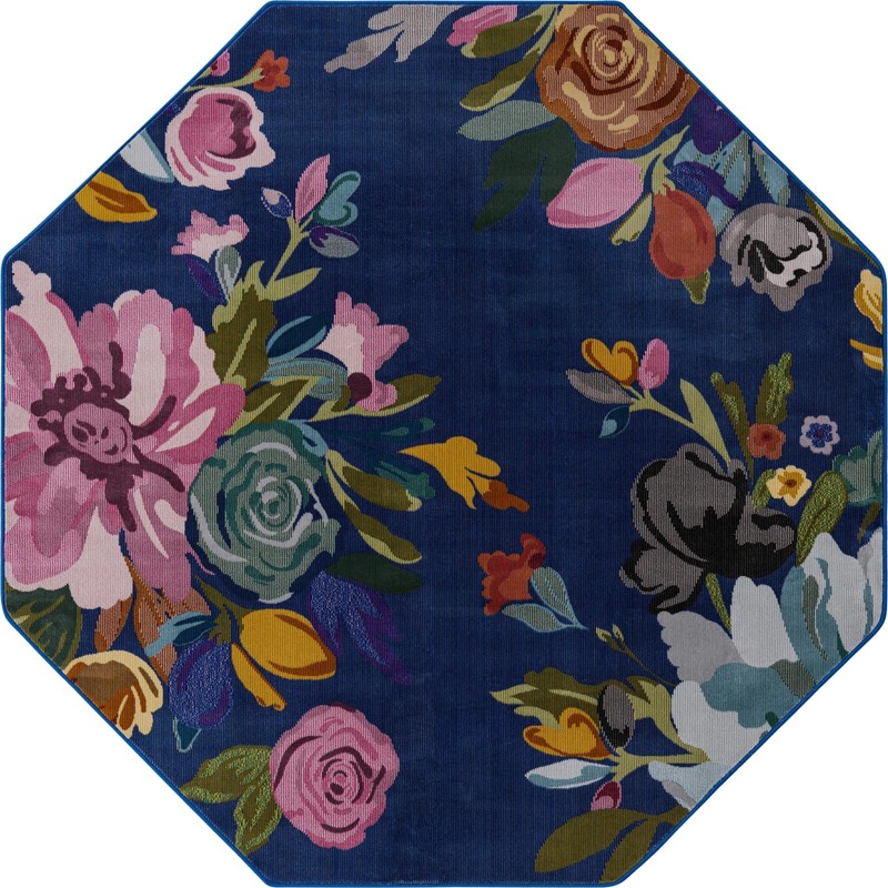 Hastings · Floral rug, blue and multicolor