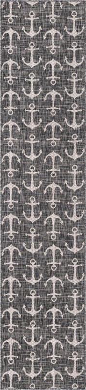 2' 7 x 12' Millbrook · Pictoral Outdoor Rug, charcoal