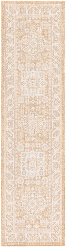 Bellamy · Geometric medallion Outdoor Rug, natural and ivory