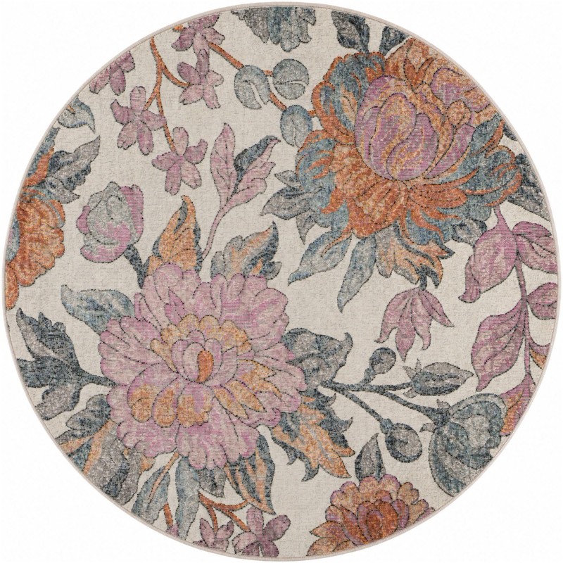 Sandstone · Floral / botanical rug, multi