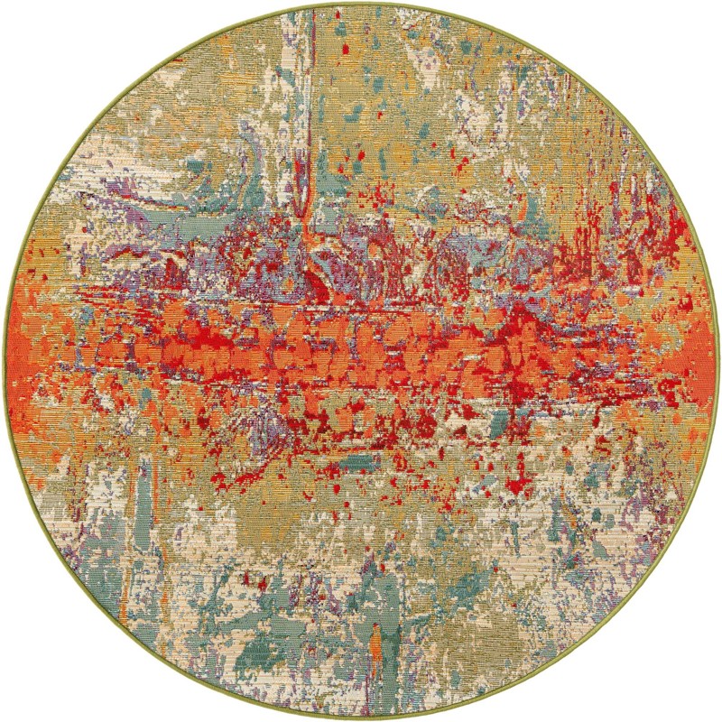 4' x 4' Lomax · Abstract Outdoor Rug