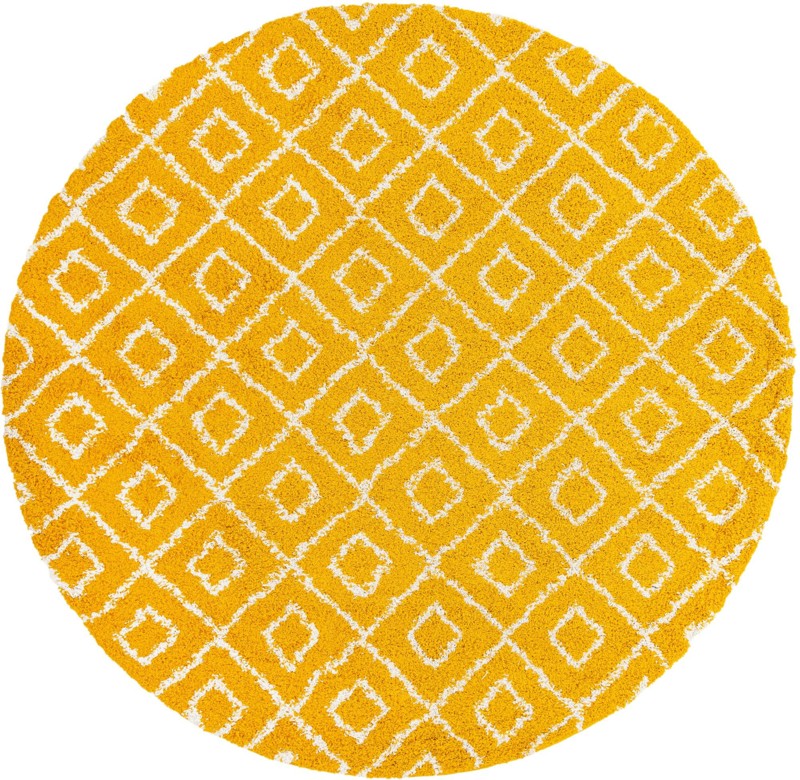 10' x 10' Brock · Geometric Shag Rug, yellow