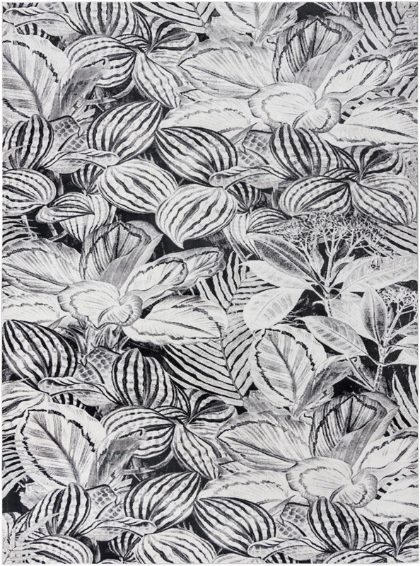 9' x 12' Herrick · Floral / botanical rug, charcoal