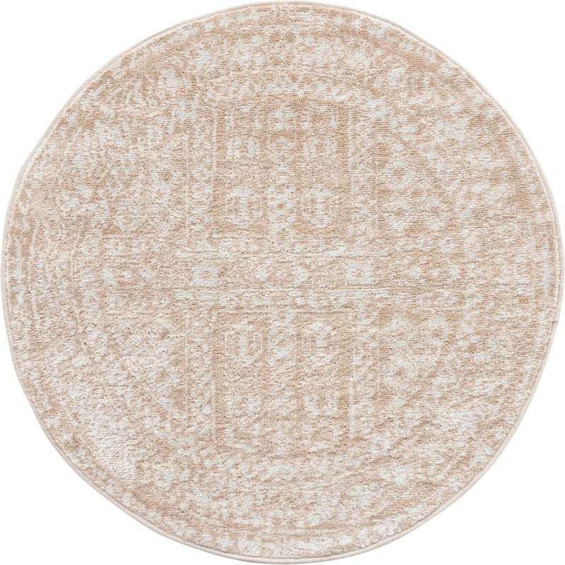 3' x 3' Fitch · Border rug, beige