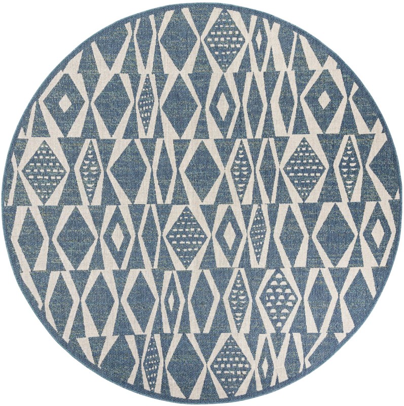 10' x 10' Casper · Diamond Outdoor Rug, blue
