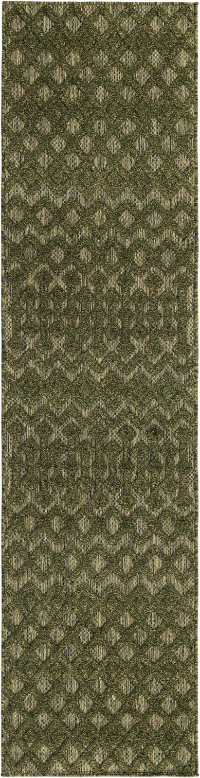 2' x 8' Creed · Diamond Outdoor Rug, green