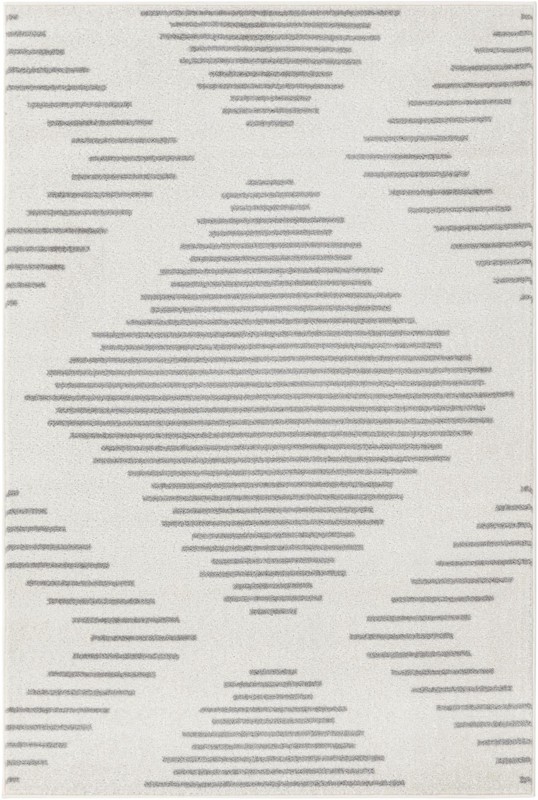 4' x 6' Knox · Diamond rug, ivory and gray