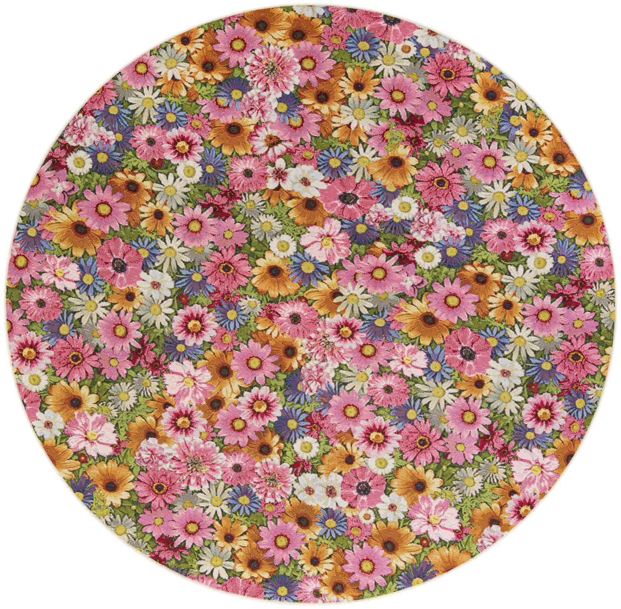 10' x 10' Quentin · Floral Outdoor Rug, pink and multicolored