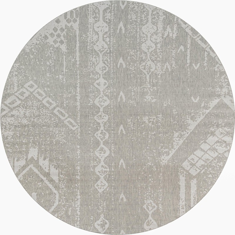 10' 8 x 10' 8 Wildman · Geometric Outdoor Rug, gray