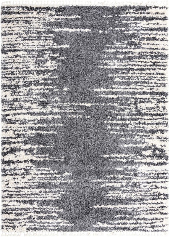 Felton · Abstract Shag Rug, gray