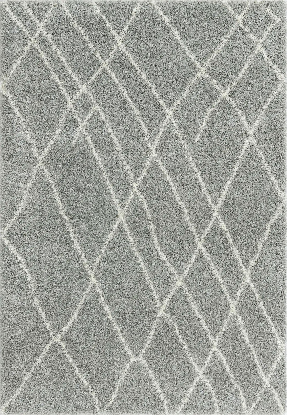 4' x 6' Clearbrook · Diamond Shag Rug, cloud gray
