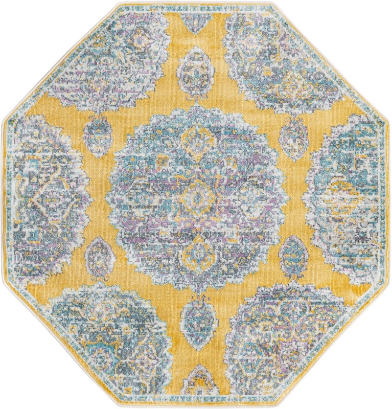Mather · Medallion rug, yellow