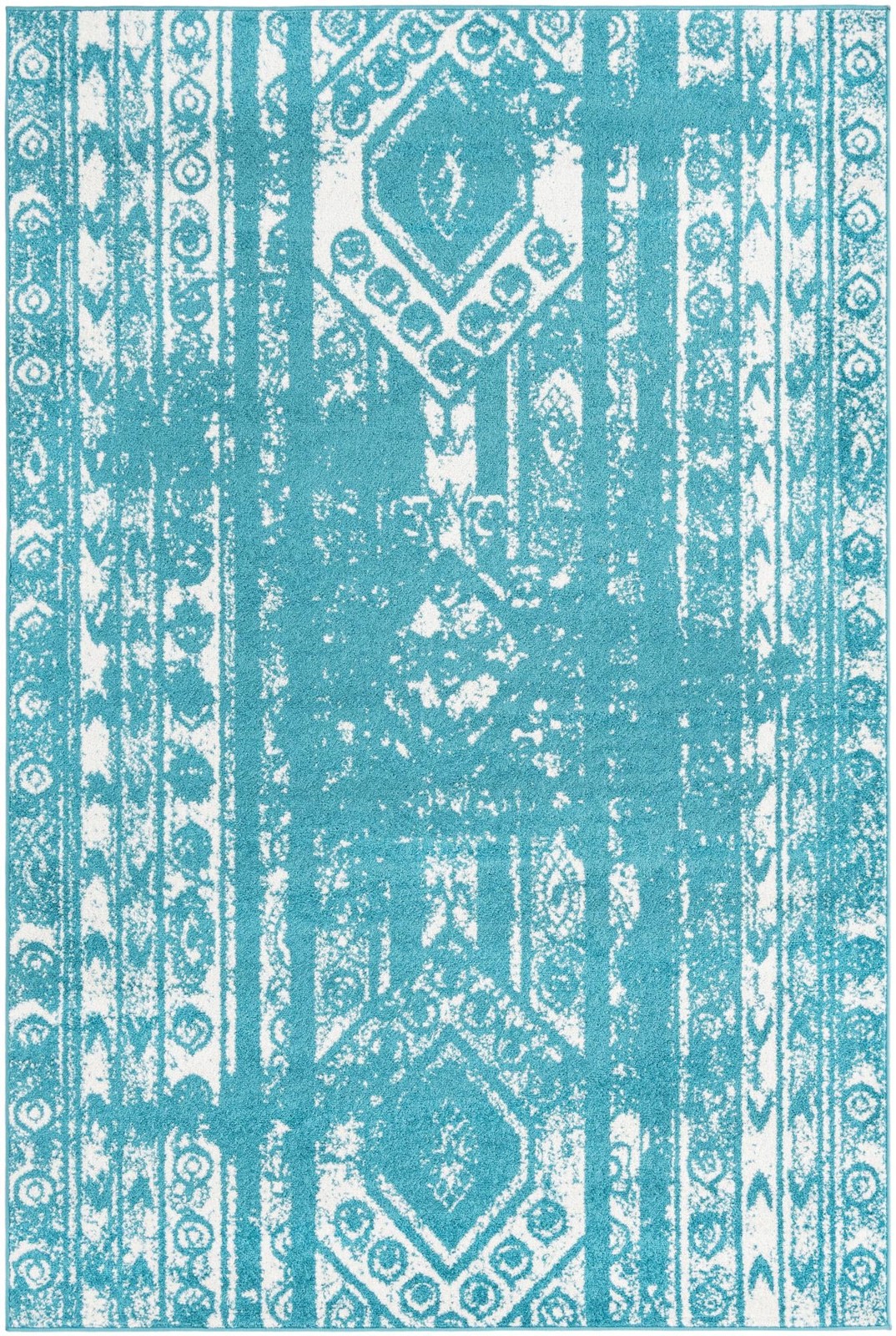6' x 9' Underhill · Diamond rug, turquoise