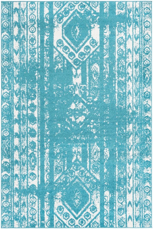 6' x 9' Underhill · Diamond rug, turquoise