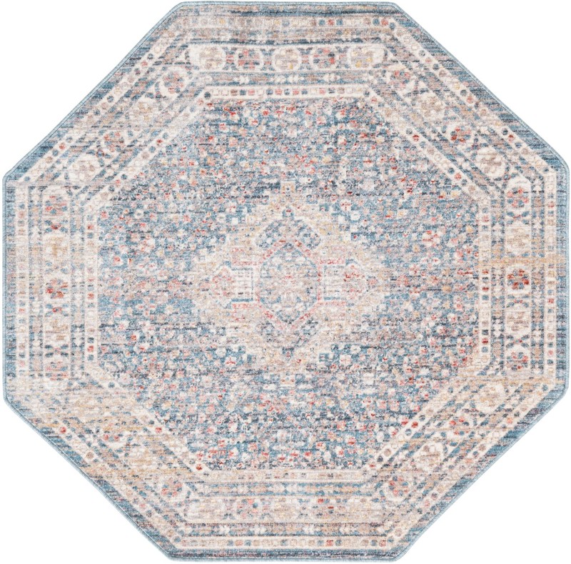 Harbin · Border rug, blue