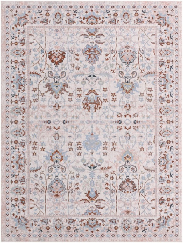 9' x 12' Sandys · Border Washable Rug, ivory