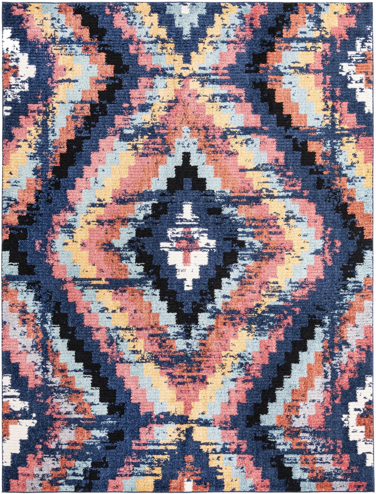9' x 12' Briggs · Diamond rug, blue