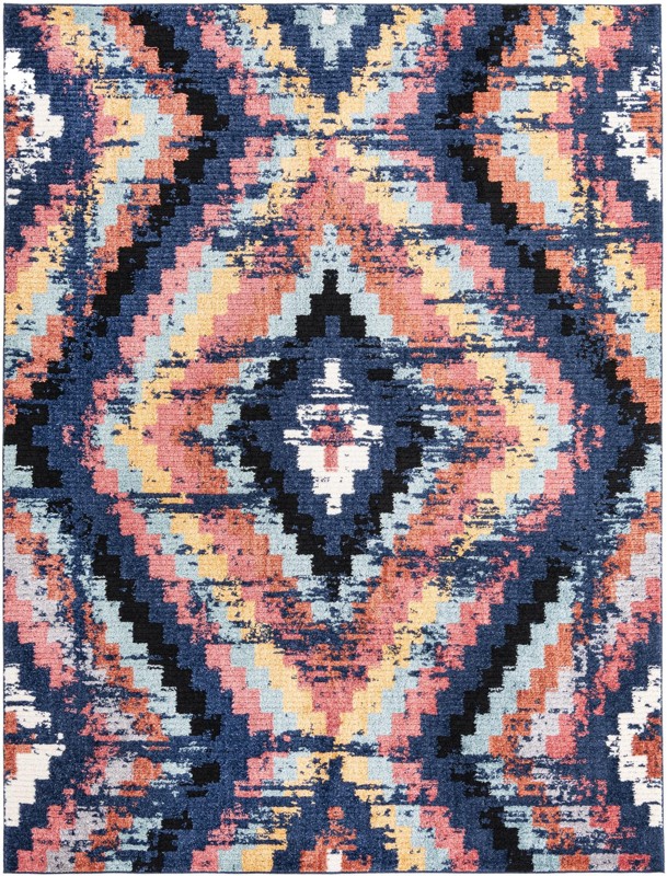 9' x 12' Briggs · Diamond rug, blue