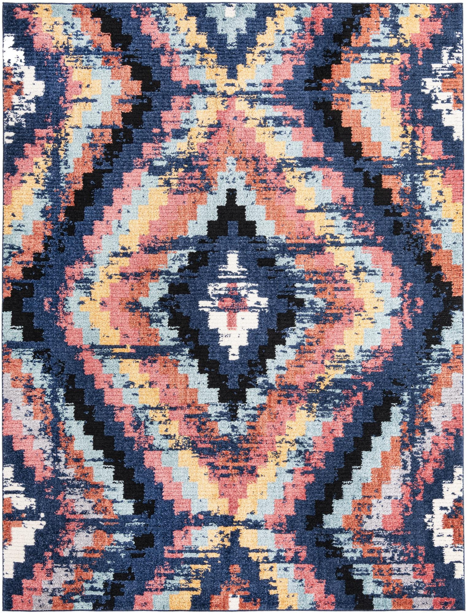9' x 12' Briggs · Diamond rug, blue