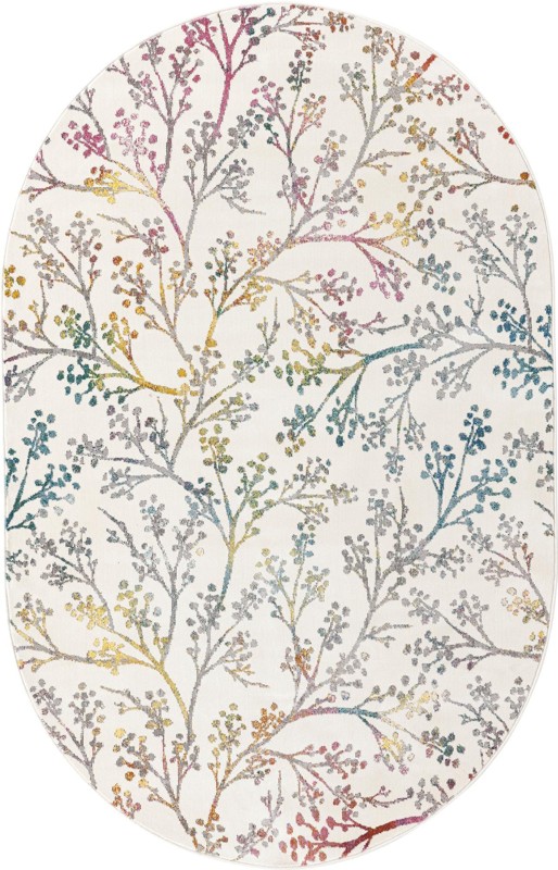 Garrick · Botanical rug, ivory and multicolor