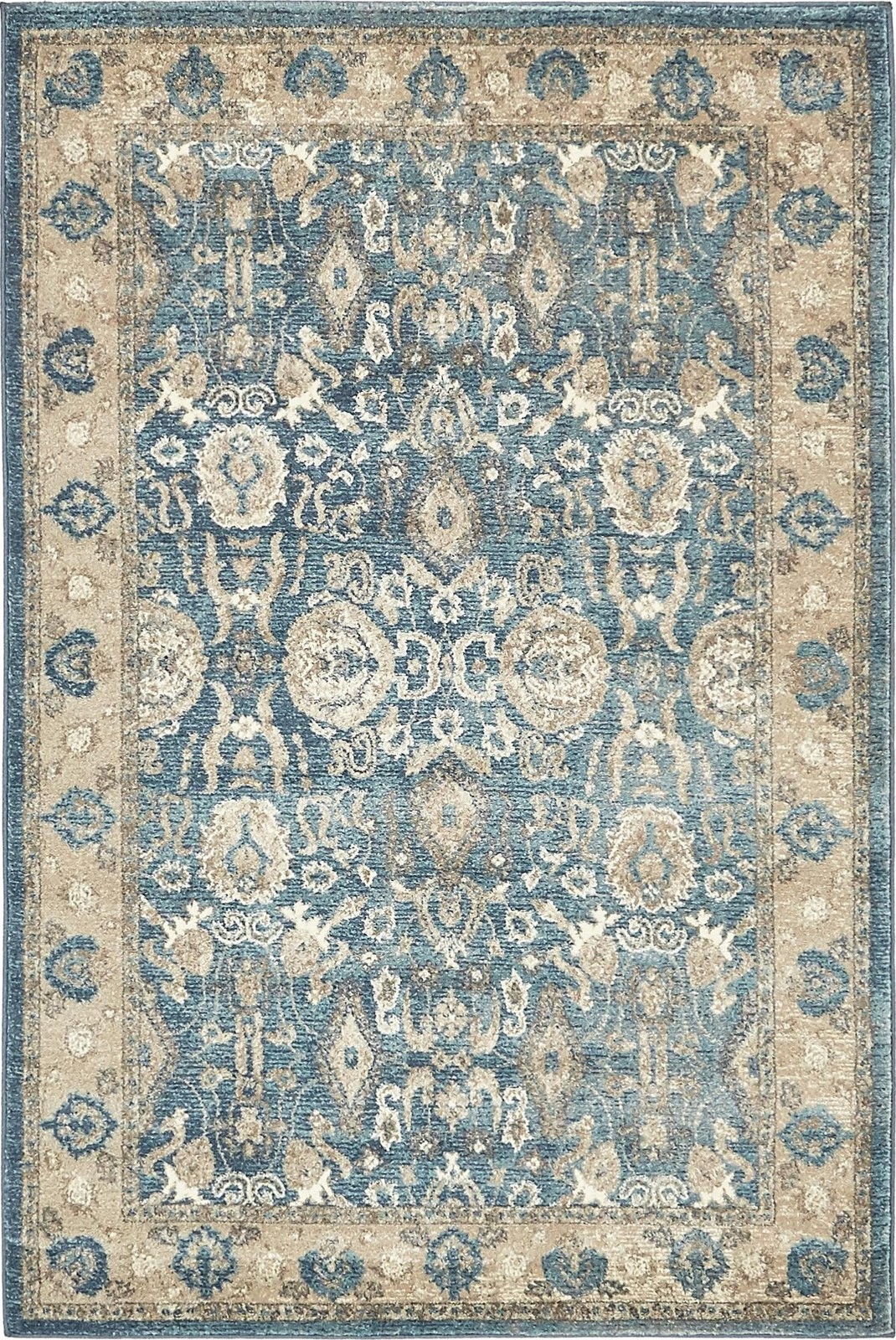 4' x 6' Brownell · Persian rug, light blue and ivory