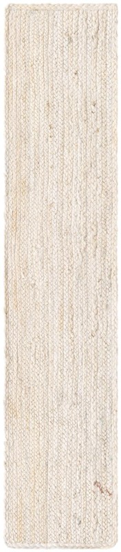 1' 2 x 6' 1 Marlin · Striped Braided Jute Rug, white