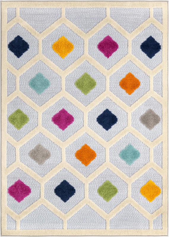 4' x 6' Raleigh · Geometric Outdoor Rug, gray