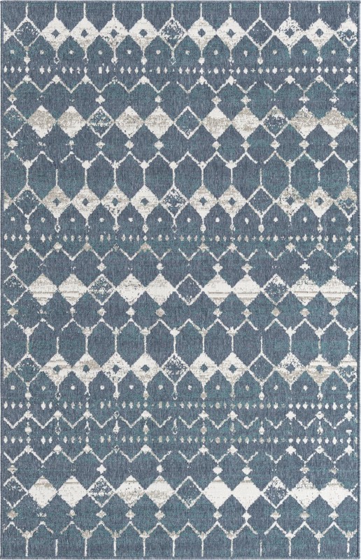 5' 3 x 8' Stowe · Diamond Outdoor Rug, navy