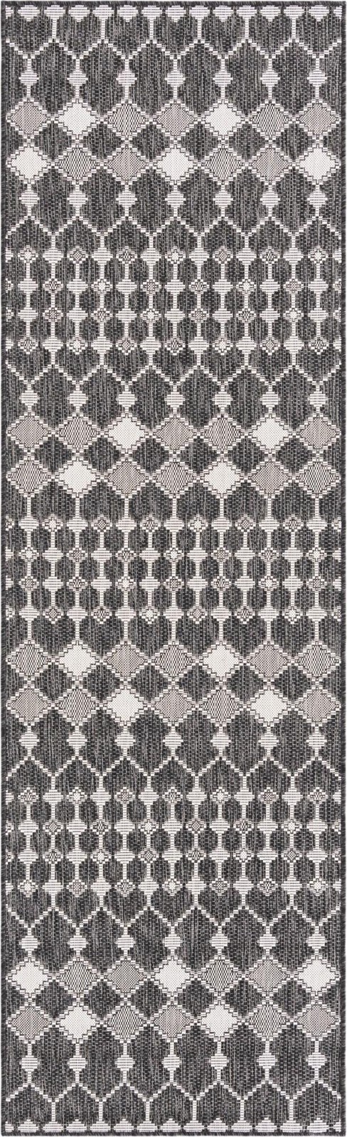 2' 7 x 10' Ramsden · Diamond Outdoor Rug, charcoal