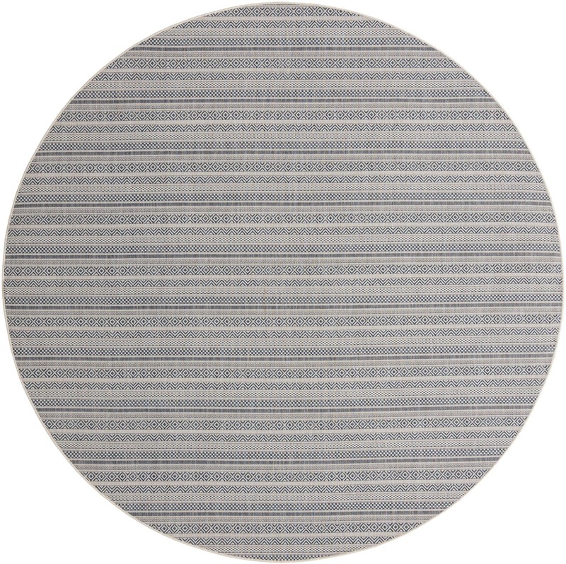10' x 10' Merlin · Chevron Outdoor Rug, light blue