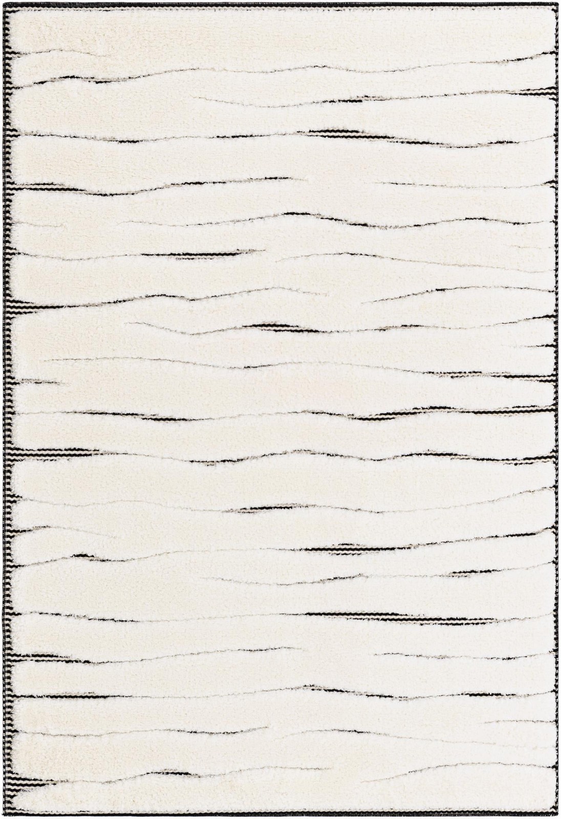 4' x 6' Villiers · Border rug, ivory white