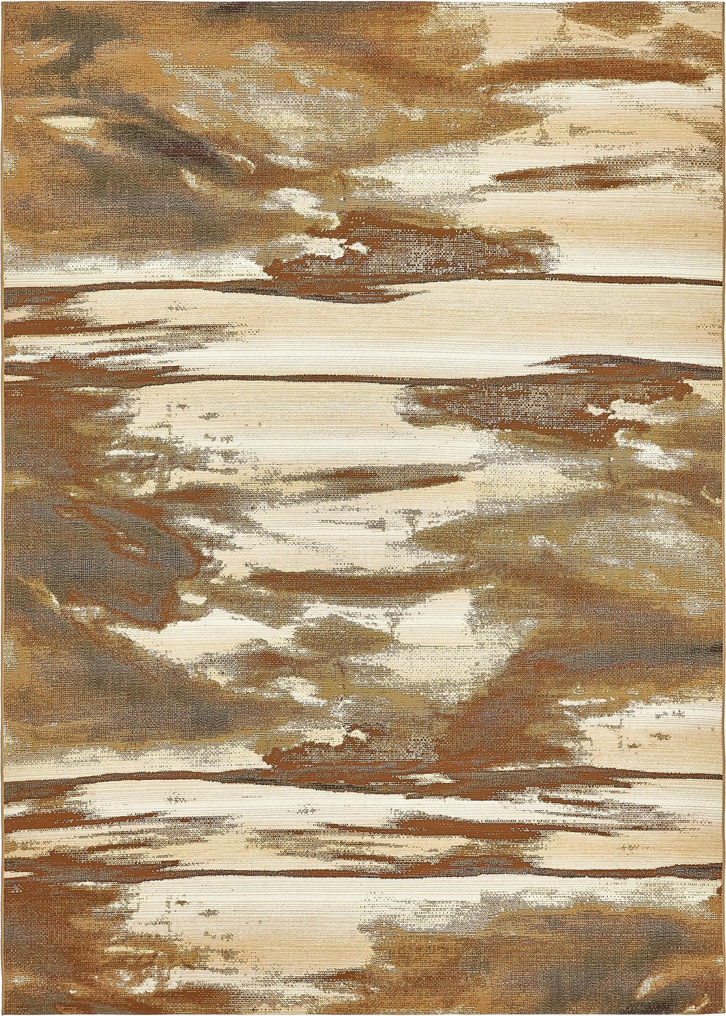 8' x 11' 4 Lomax · Abstract Outdoor Rug, brown and beige