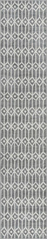 2' 7 x 13' Vincent · Diamond rug, grey