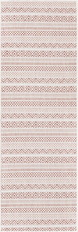 Merlin · Chevron Outdoor Rug, red