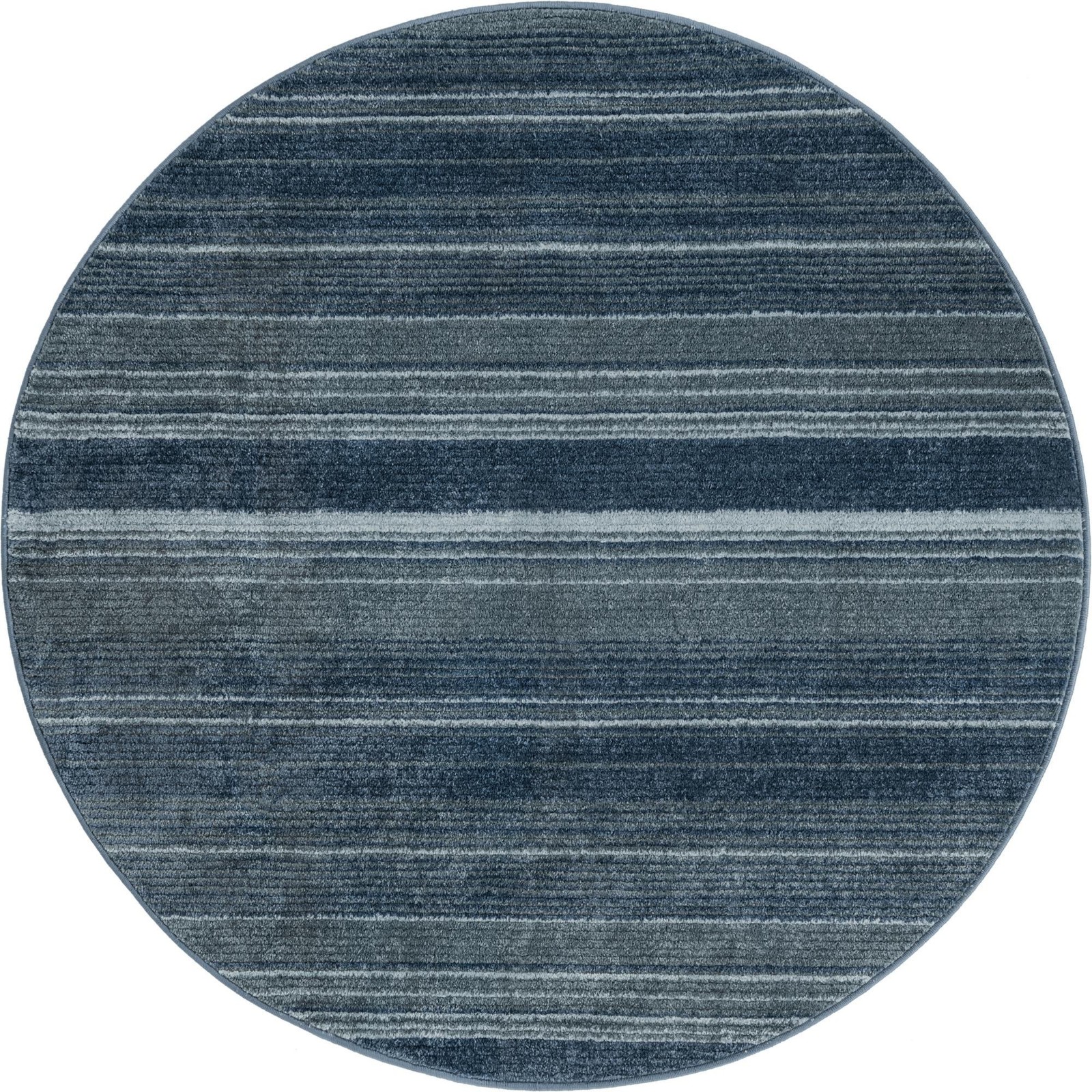 5' 3 x 5' 3 Jagger · Striped rug, blue and gray