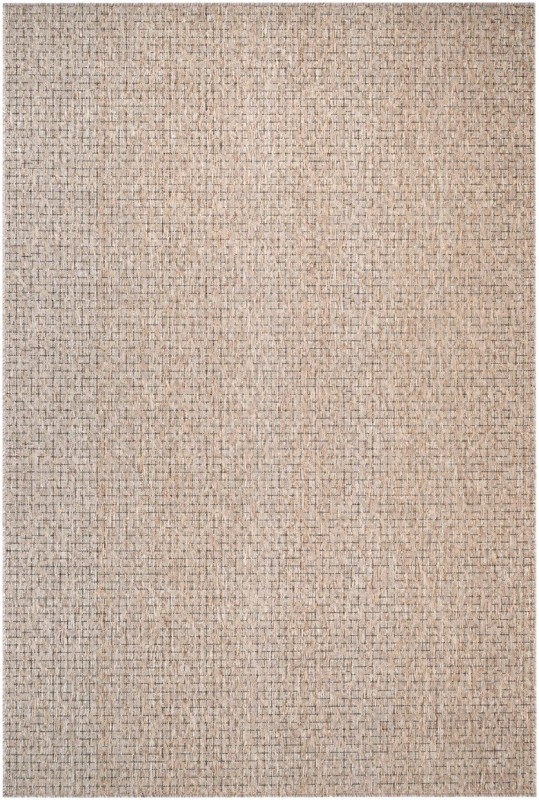 Loam · Checkered Outdoor Rug, light brown