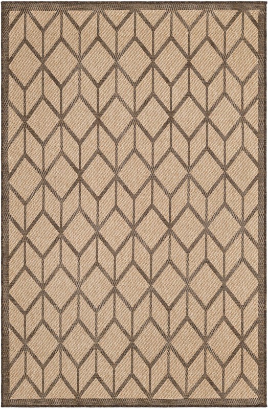 Ogden · Geometric diamond rug, natural and brown